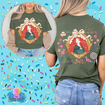 Brave Princess Floral Coquette - Front & Back Apparel