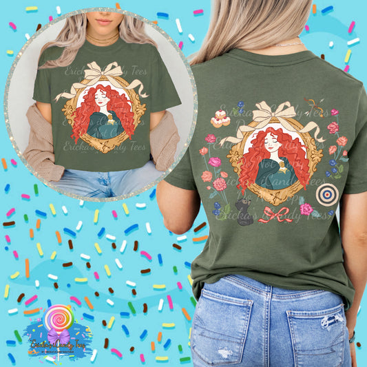 Brave Princess Floral Coquette - Front & Back Apparel