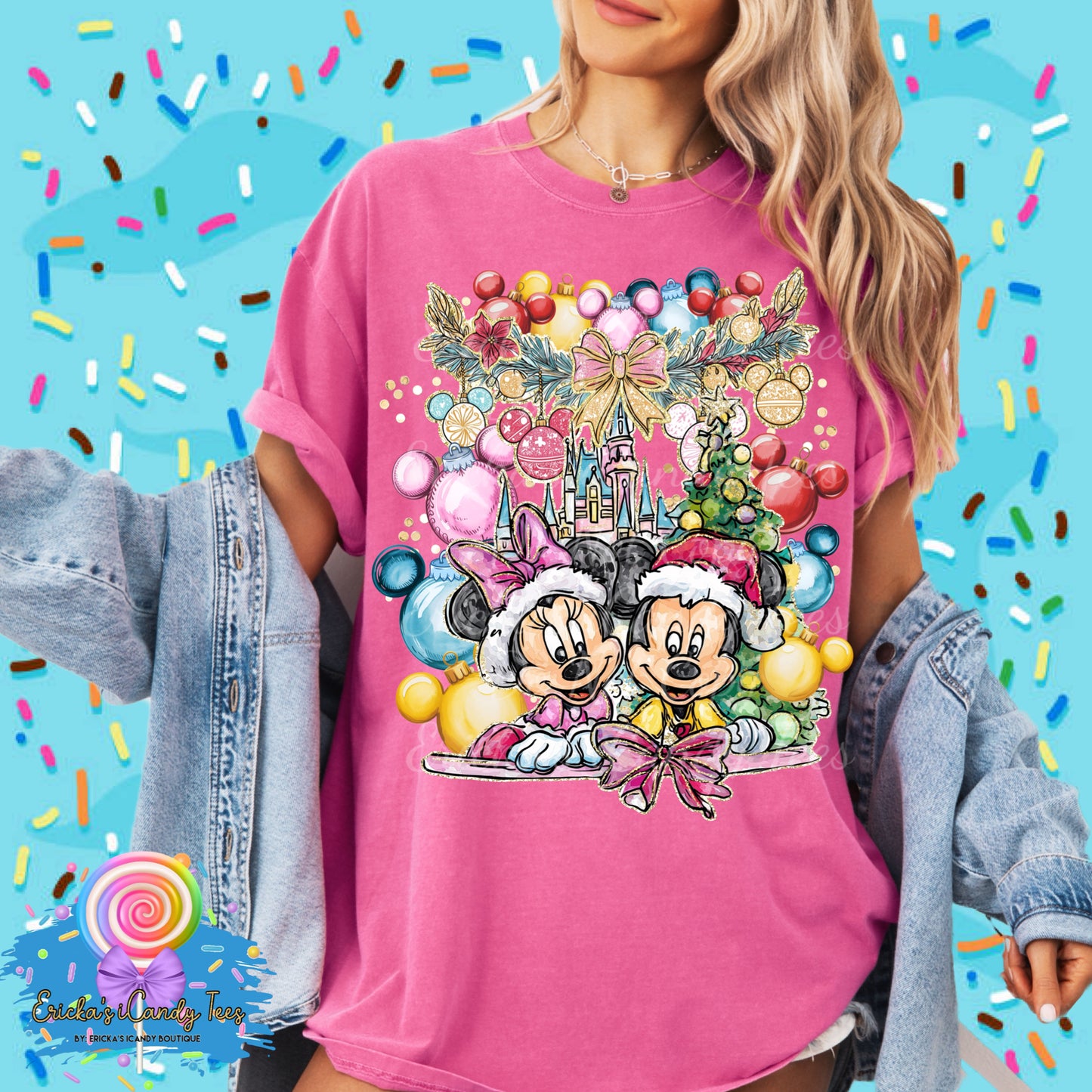 Mouse Couple Christmas Coquette - Tees & Sweatshirts