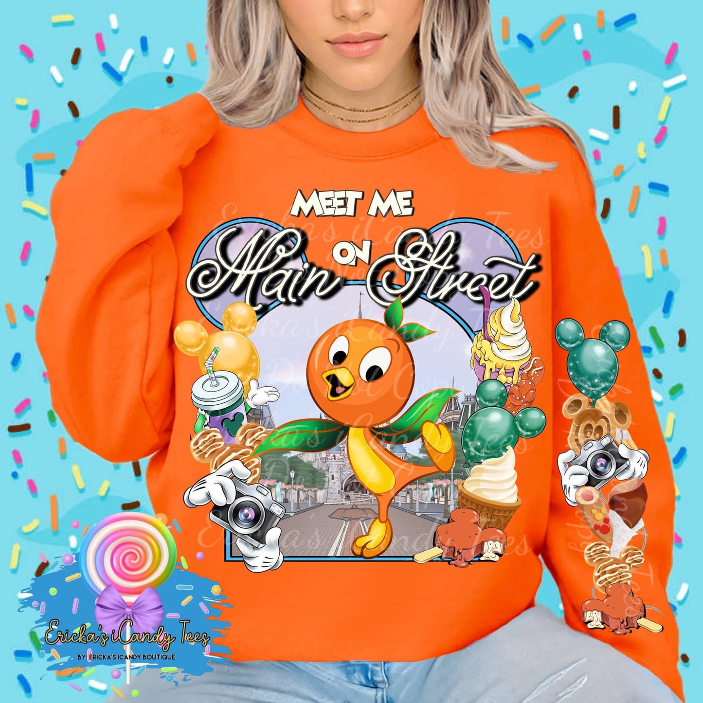 Meet Me On Mainstreet Orange Birdy - Kids & Adult Apparel
