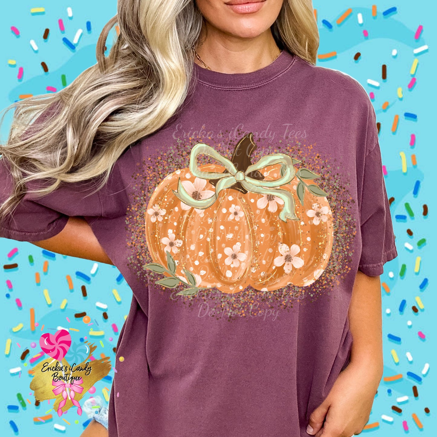 Blush Floral Pumpkins - Kids & Adult Apparel