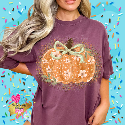 Blush Floral Pumpkins - Kids & Adult Apparel