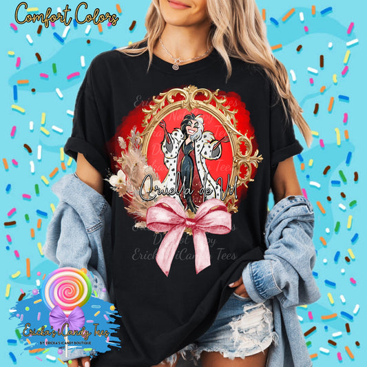 Villians Coquette Gold Frame - Tees & Sweatshirts