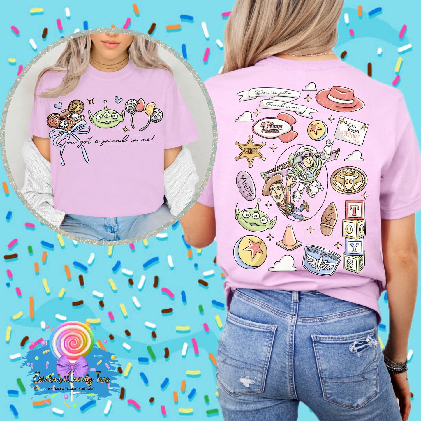 To Infinity & Beyond Hand Drawn - Front & Back Tees & Sweatshirts