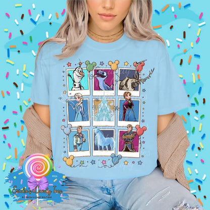 Frozen Polaroid Collage - Kids & Adult Apparel