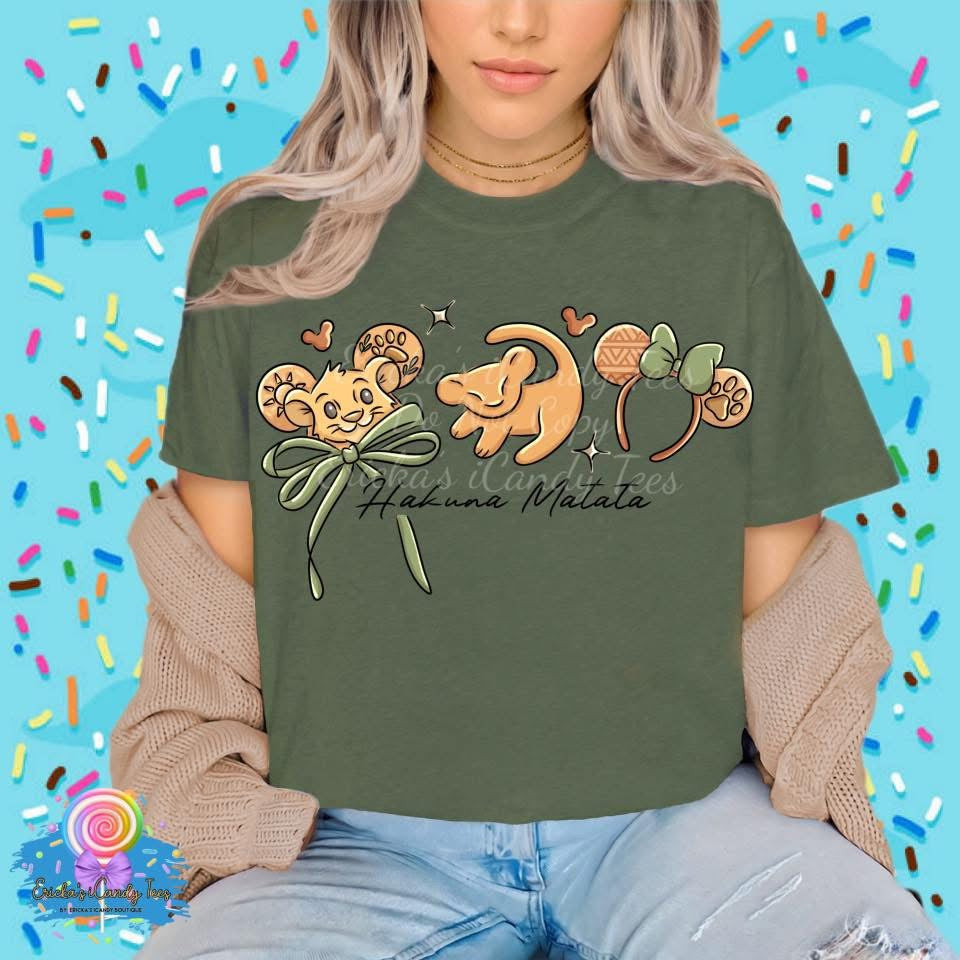 Hakuna Matata Hat Ear LL HandDrawn- Apparel