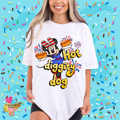 Hot Diggity Dog (Girl or Boy) - Kids & Adult Apparel