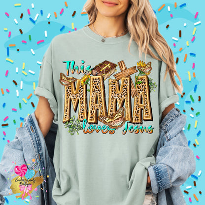 This Mama Loves Jesus - Kids & Adult Apparel