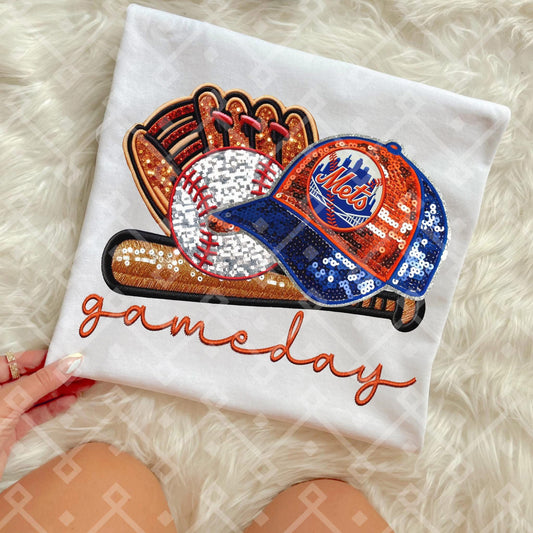 Mets Sequins Baseball Cap - Kids & Adult Apparel