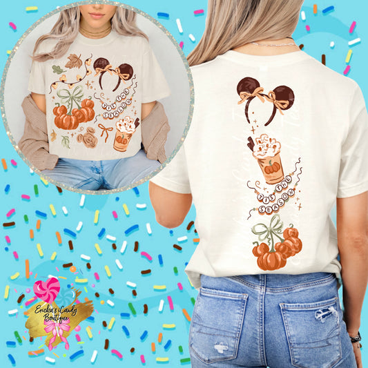 Pumpkin Season Spine - Front & Back Apparel