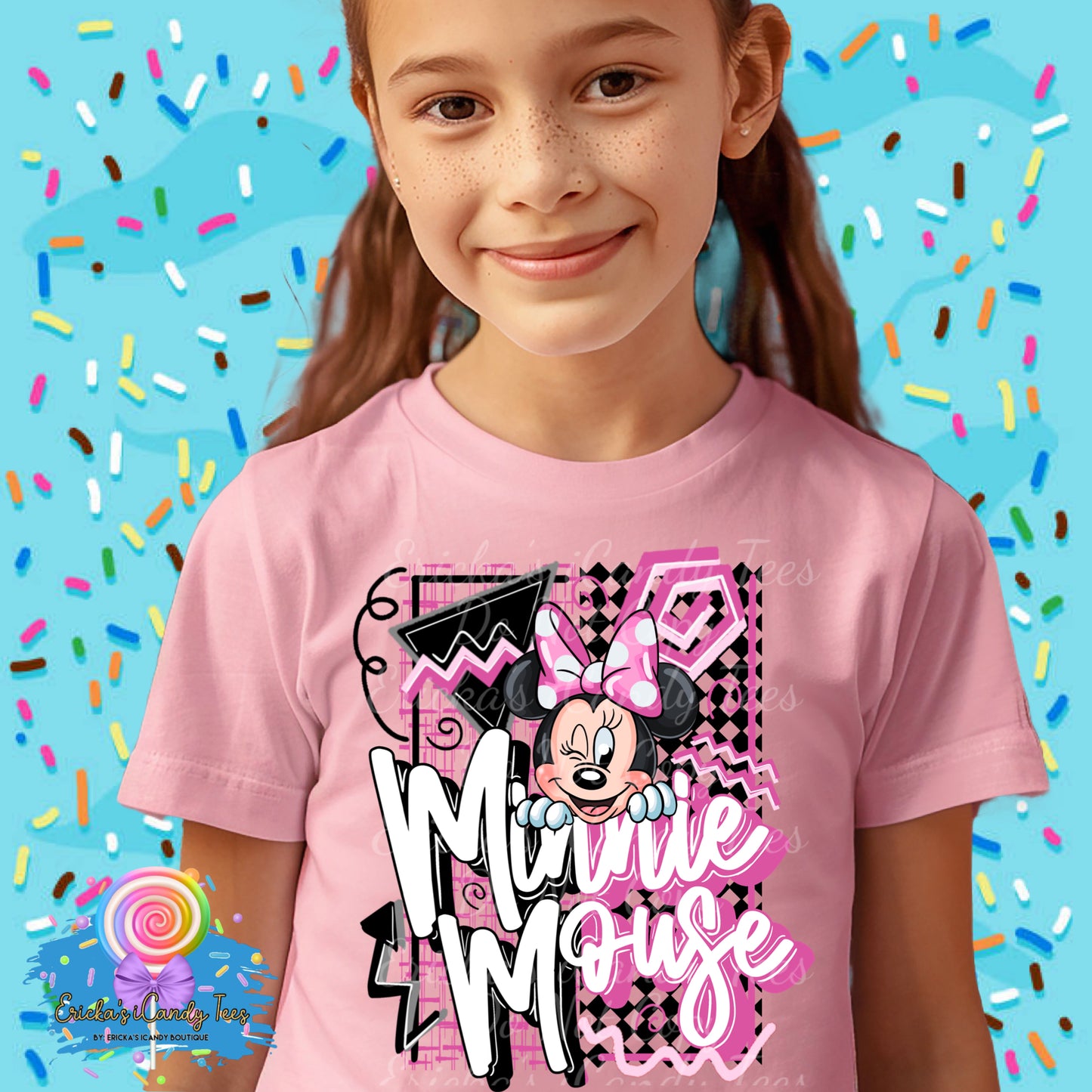 Retro Girlie Mouse  - Kids & Adult Apparel