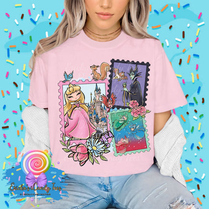 Sleeping Princess Stamps - Kids & Adult Apparel