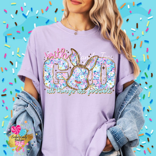 With G🐰D all things are possible - Kids & Adult Apparel