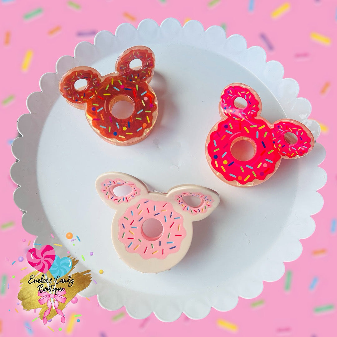Mouse Donuts - 3.5in Acrylic Claw Clip