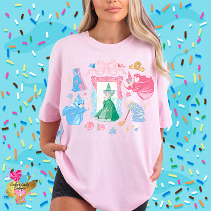 Fairies Sidekick Floral Frame  - Kids & Adult Apparel