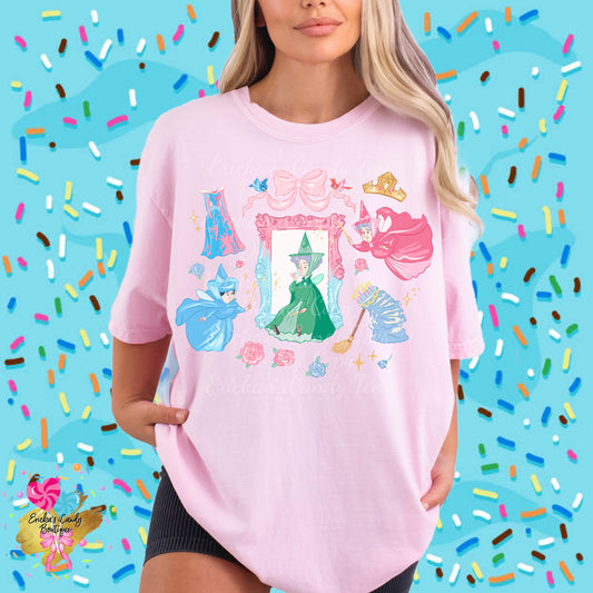 Fairies Sidekick Floral Frame  - Kids & Adult Apparel