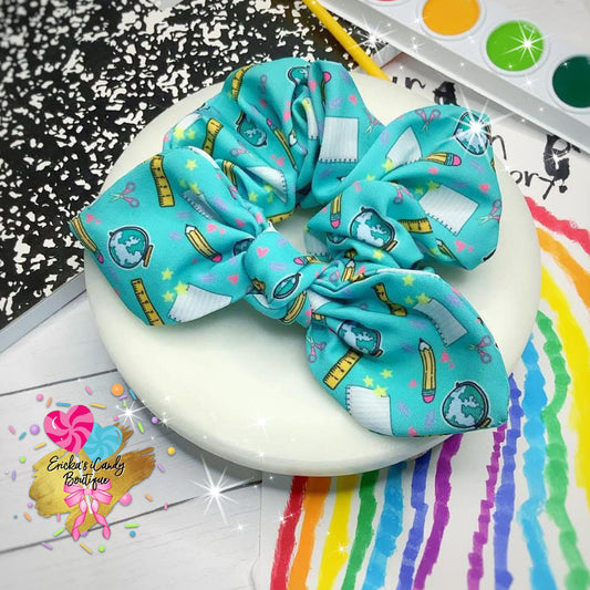 School Bunny Ear Scrunchie
