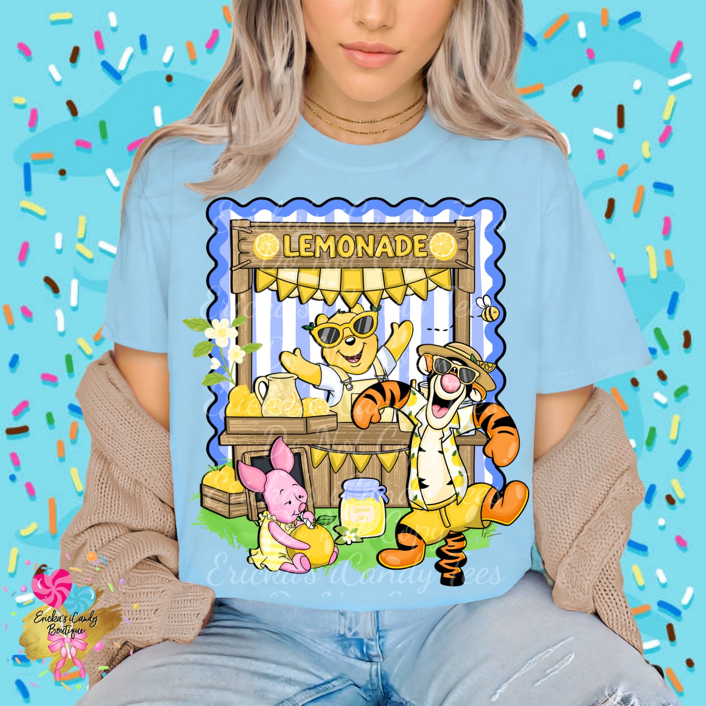 Honey Bear Lemonade (Pink or Blue)  - Kids & Adult Apparel