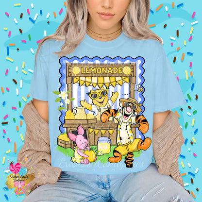 Honey Bear Lemonade (Pink or Blue)  - Kids & Adult Apparel