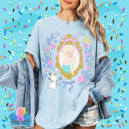 Ice Princess Floral Frame - Kids & Adult Apparel