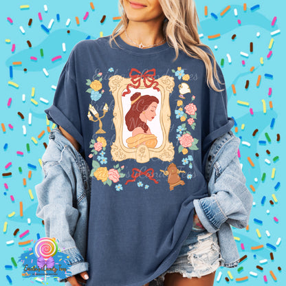 Rose Princess Floral Frame - Kids & Adult Apparel