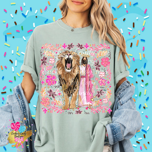 Lions & Floral Jesus - Kids & Adult Apparel