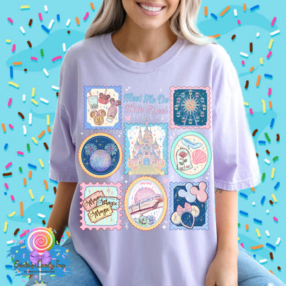 Parks Post Stamp Collage - Kids & Adult Apparel