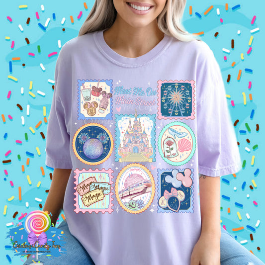 Parks Post Stamp Collage - Kids & Adult Apparel
