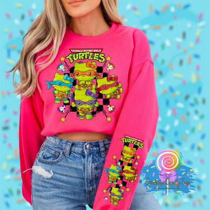 Hello Kitty Ninja Turtle Mashup Green- Tees & Sweatshirts