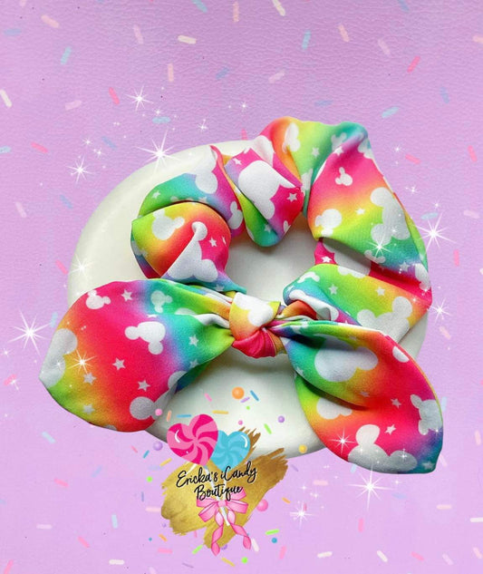 Rainbow Mouse - Bunny Ear Scrunchie