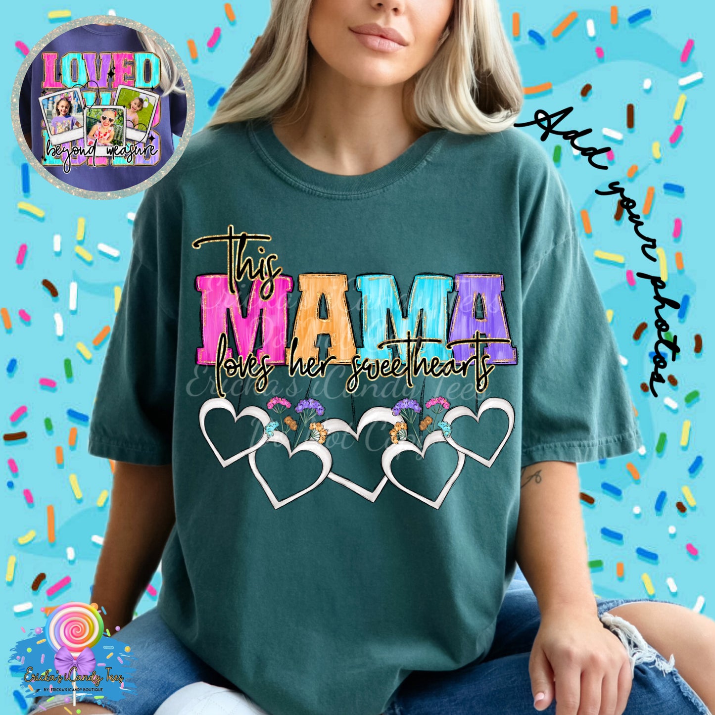 This Mama Loves Her Sweethearts Heart Polaroids (email photos) - Apparel