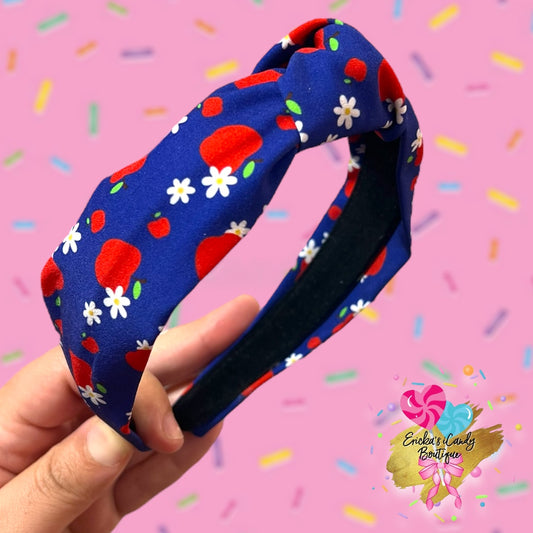 Floral Apples- Knotted Headband