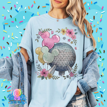 Mouse Ballon Floral Ball  - Kids & Adult Apparel