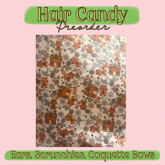 Mouse Gingerbread - Fabric Hair Accessories Preorder