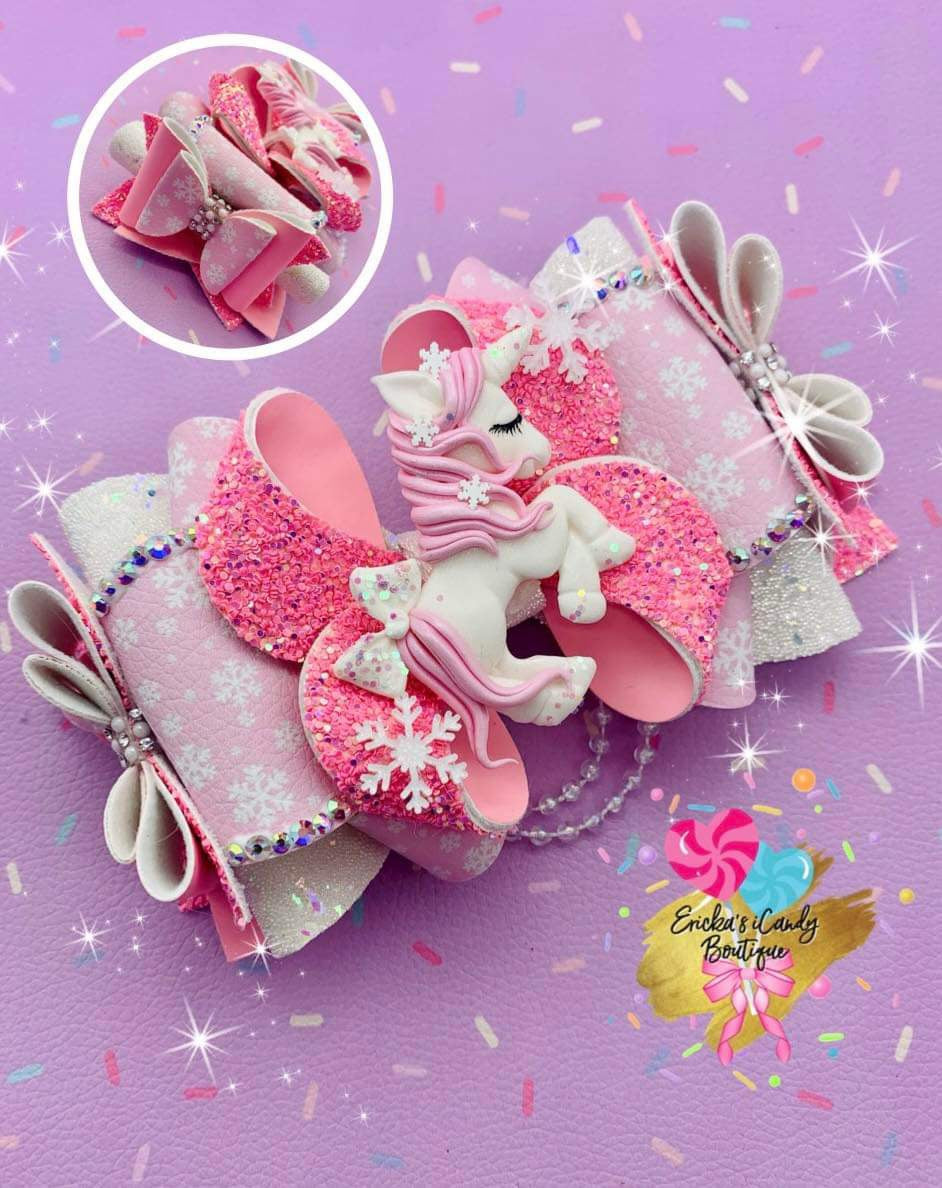 Winter Unicorn 5.5in Signature Bow