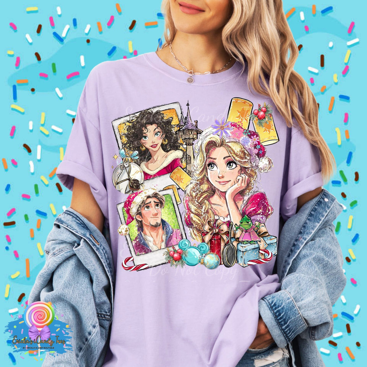 Christmas Character Polaroid (Choose Character) - Kids & Adult Apparel