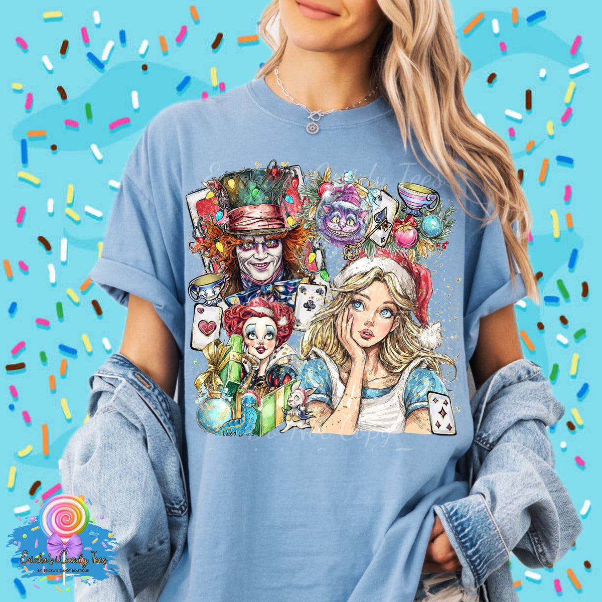 Christmas Character Polaroid (Choose Character) - Kids & Adult Apparel