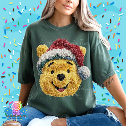 Faux Fur Santa Pooh - Kids & Adult Apparel