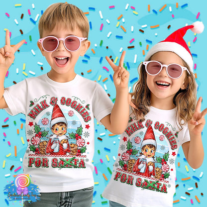 Milk & Cookies For Santa (Girl Or Boy) - Kids & Adult Apparel