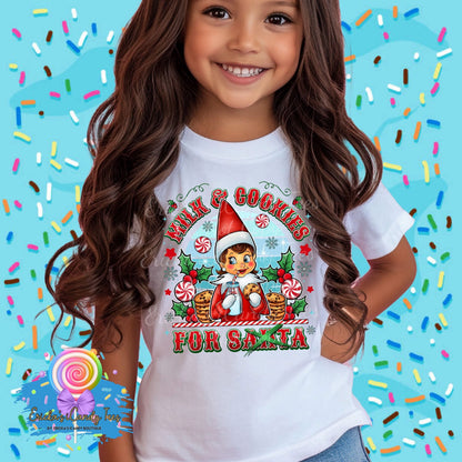 Milk & Cookies For Santa (Girl Or Boy) - Kids & Adult Apparel