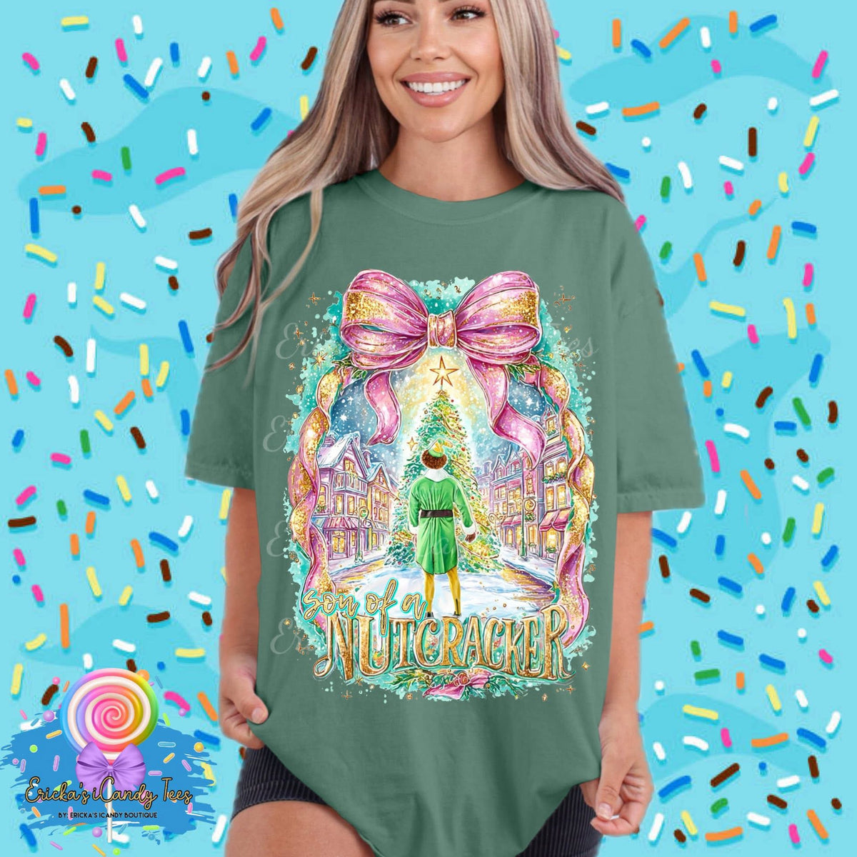 Elf Holiday Frame - Kids & Adult Apparel