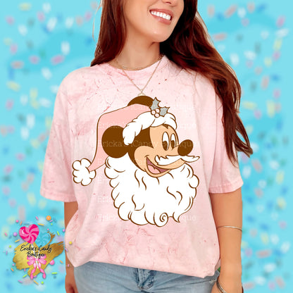 Bearded Santa Mouse (Pink Or Red) - Kids & Adult Apparel