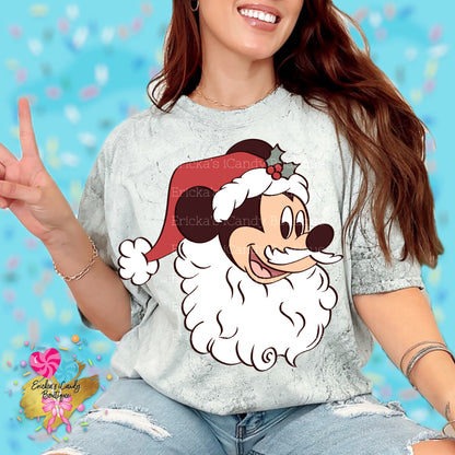 Bearded Santa Mouse (Pink Or Red) - Kids & Adult Apparel