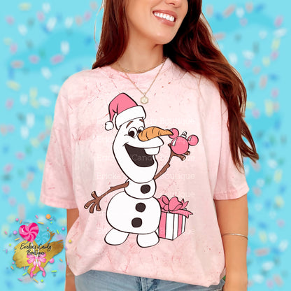 Holiday Olaf (Pink Or Red) - Kids & Adult Apparel