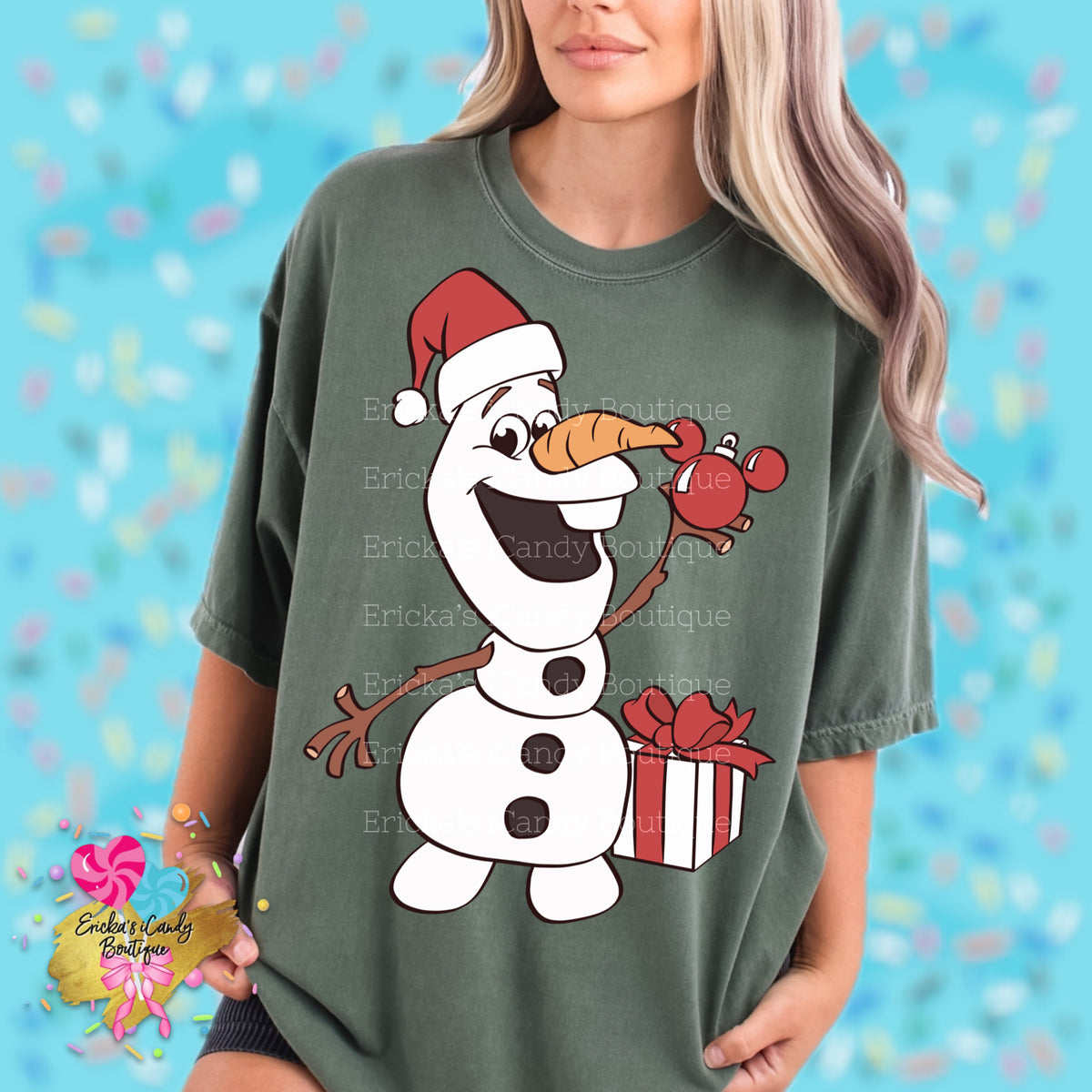 Holiday Olaf (Pink Or Red) - Kids & Adult Apparel