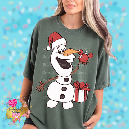 Holiday Olaf (Pink Or Red) - Kids & Adult Apparel