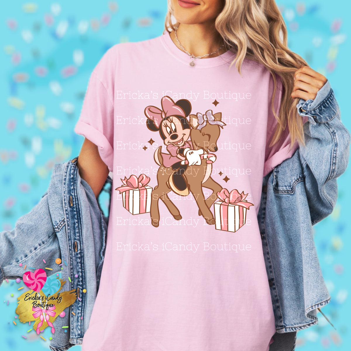 Pink Reindeer Mouse - Kids & Adult Apparel