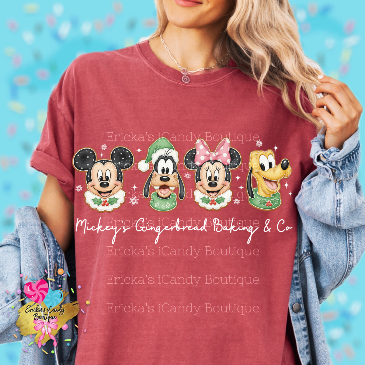 Mickeys Gingerbread Bakery & Co (White Or Brown Lettering) - Kids & Adult Apparel