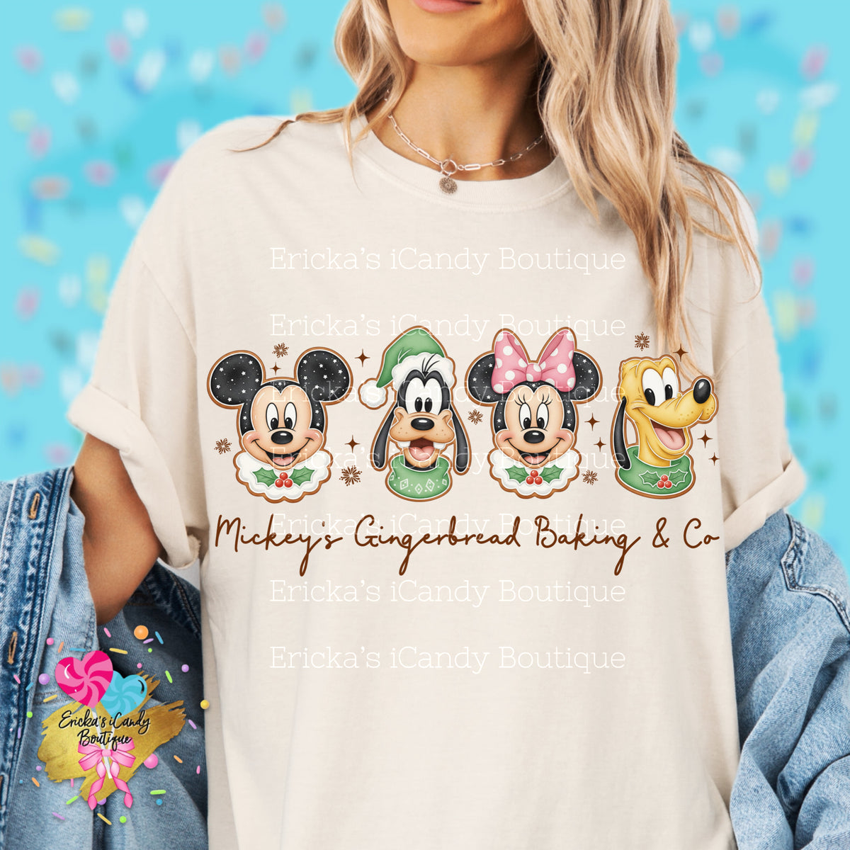 Mickeys Gingerbread Bakery & Co (White Or Brown Lettering) - Kids & Adult Apparel